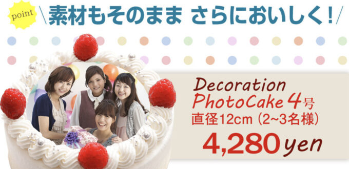 送料無料!デコレーションフォトケーキ